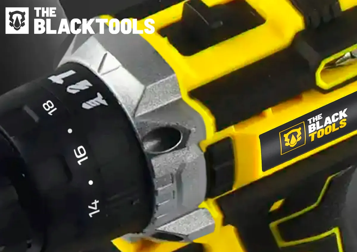 Parafusadeira Furadeira De Impacto The Black Tools Profissional TB-21PX 2 Baterias Com Maleta 60Hz Amarelo - Imagem 3